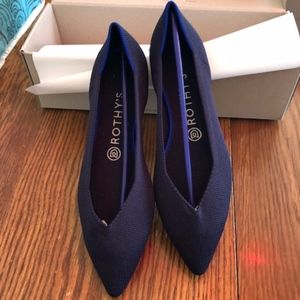 ROTHY'S HOT Navy Pointed Toe Flats
